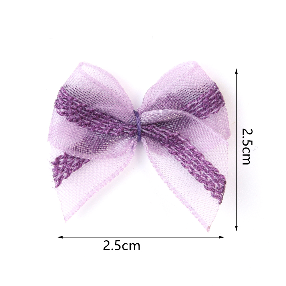 Art Craft Flower - 30 adet 2.5x2.5cm örgü şerit yaylar