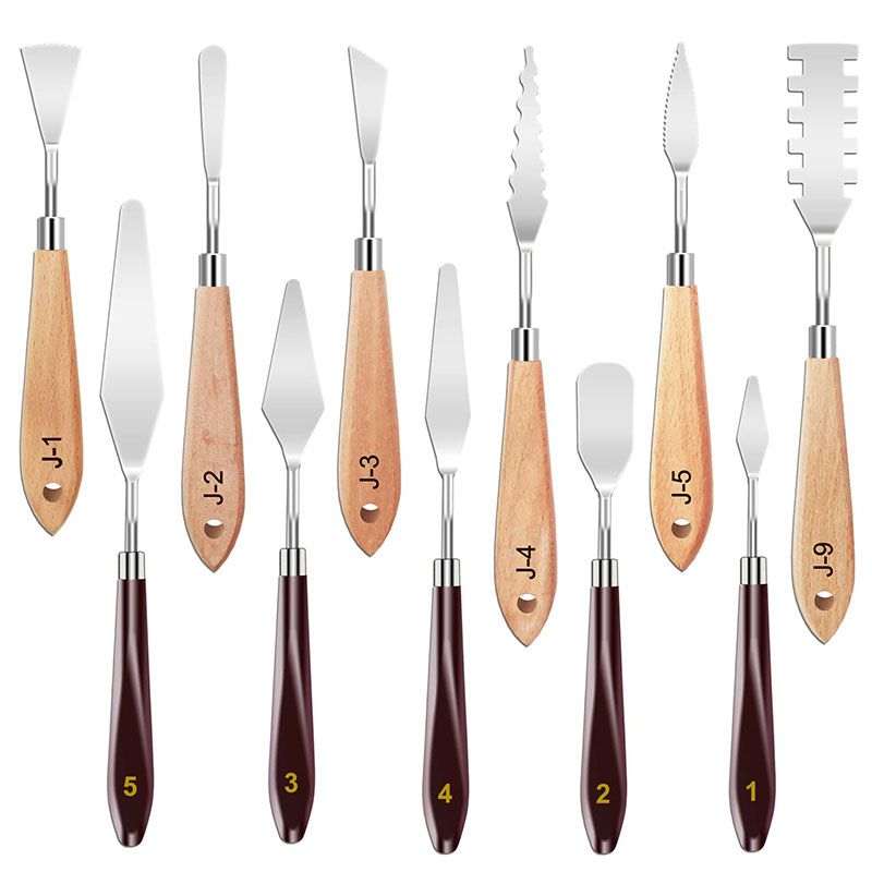 Painting Knife Palette - 11 adet boyama bıçakları seti paslanmaz