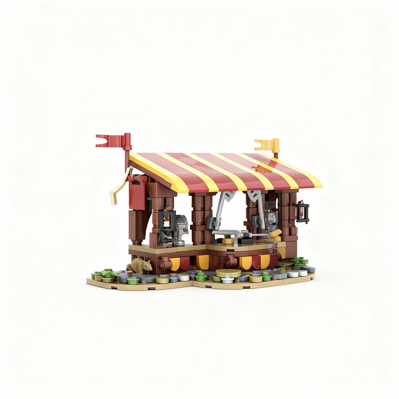 Art Craft Gift Ideas - 367 parça MOC Zırh Pazarı Kale