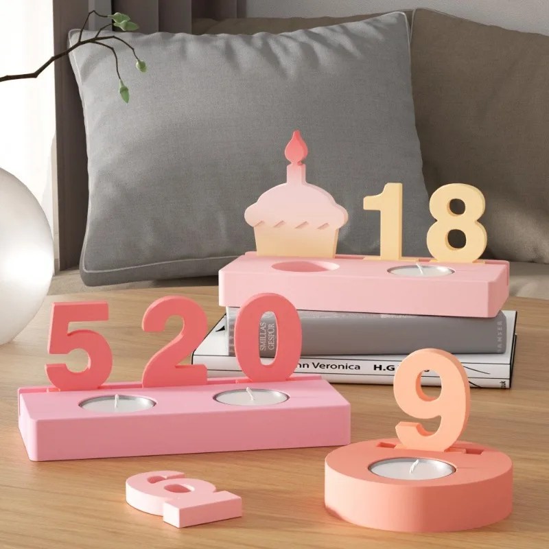 Art Craft Number - 2 adet Doğum Günü Pastası Silikon