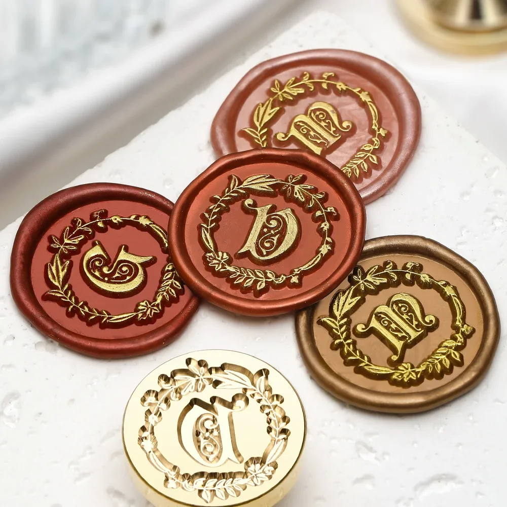 Batik Wax Kit - Çiçek çelenk mektup mühür mumu damga