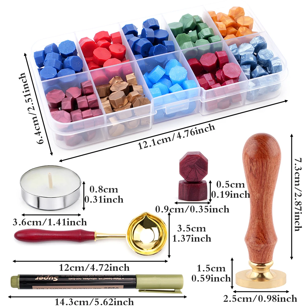 Batik Wax Kit - Renkli sızdırmazlık balmumu seti alfabe A-Z