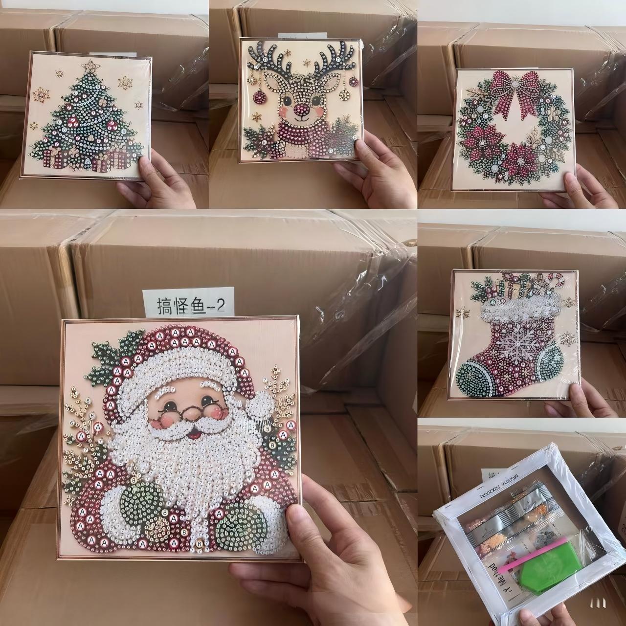 Art Craft For Christmas - Çerçeveli Noel İnci Elmas Boyama Sanat