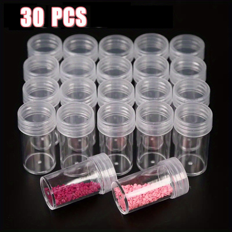 Art Craft Organizer - 30 adet Plastik Şeffaf Saklama Şişesi,