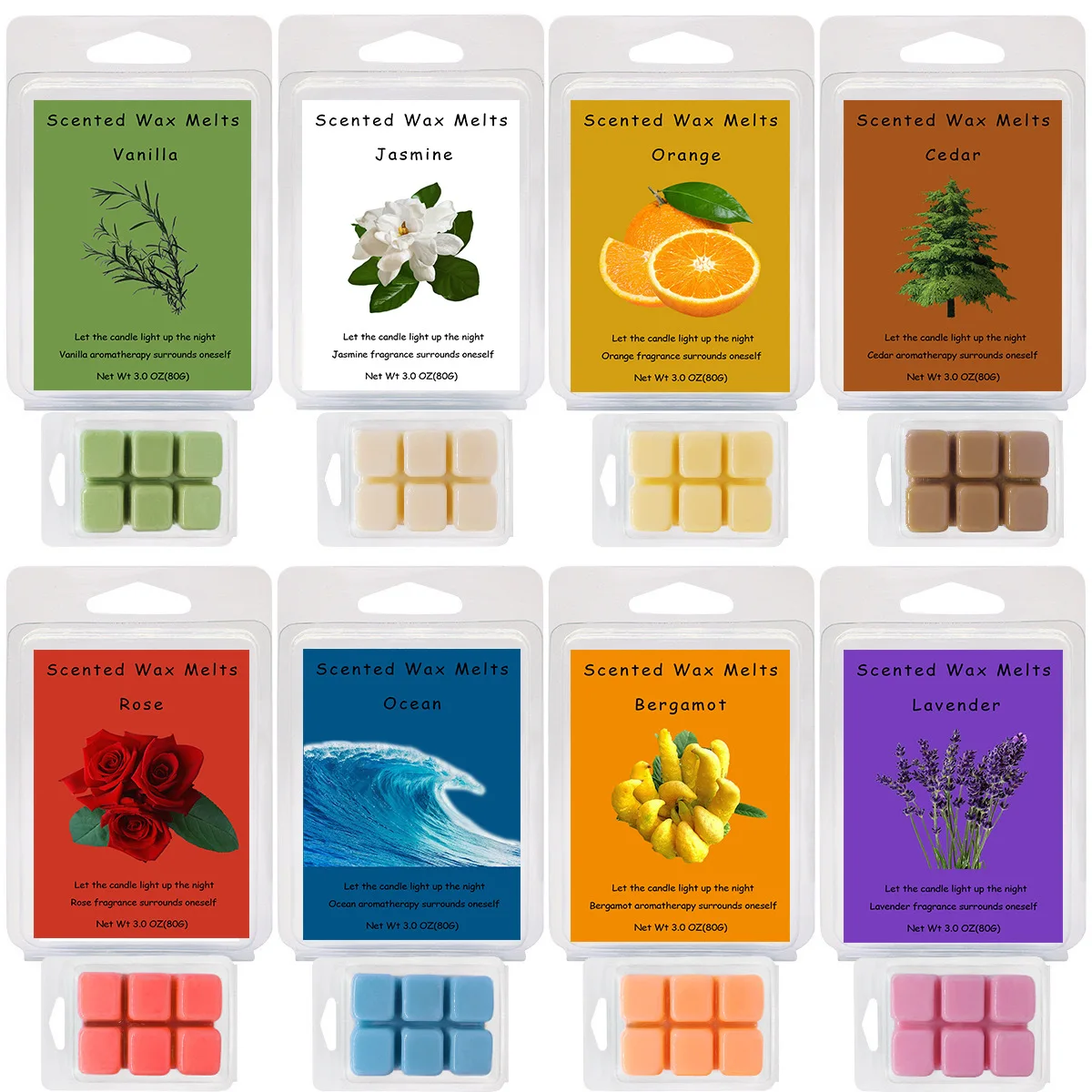 Soy Candle Fragrance Oil - 8'li Kokulu Balmumu Eritir Soya Kokulu
