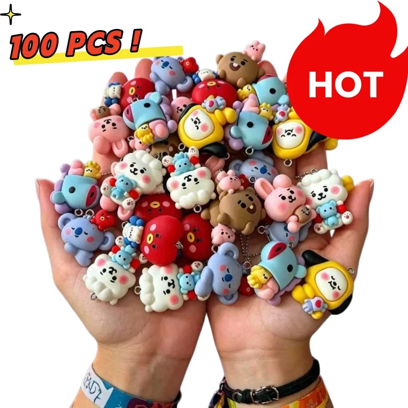 Art Craft Ideas - 7 adet BT21 Reçine Karikatür Figür