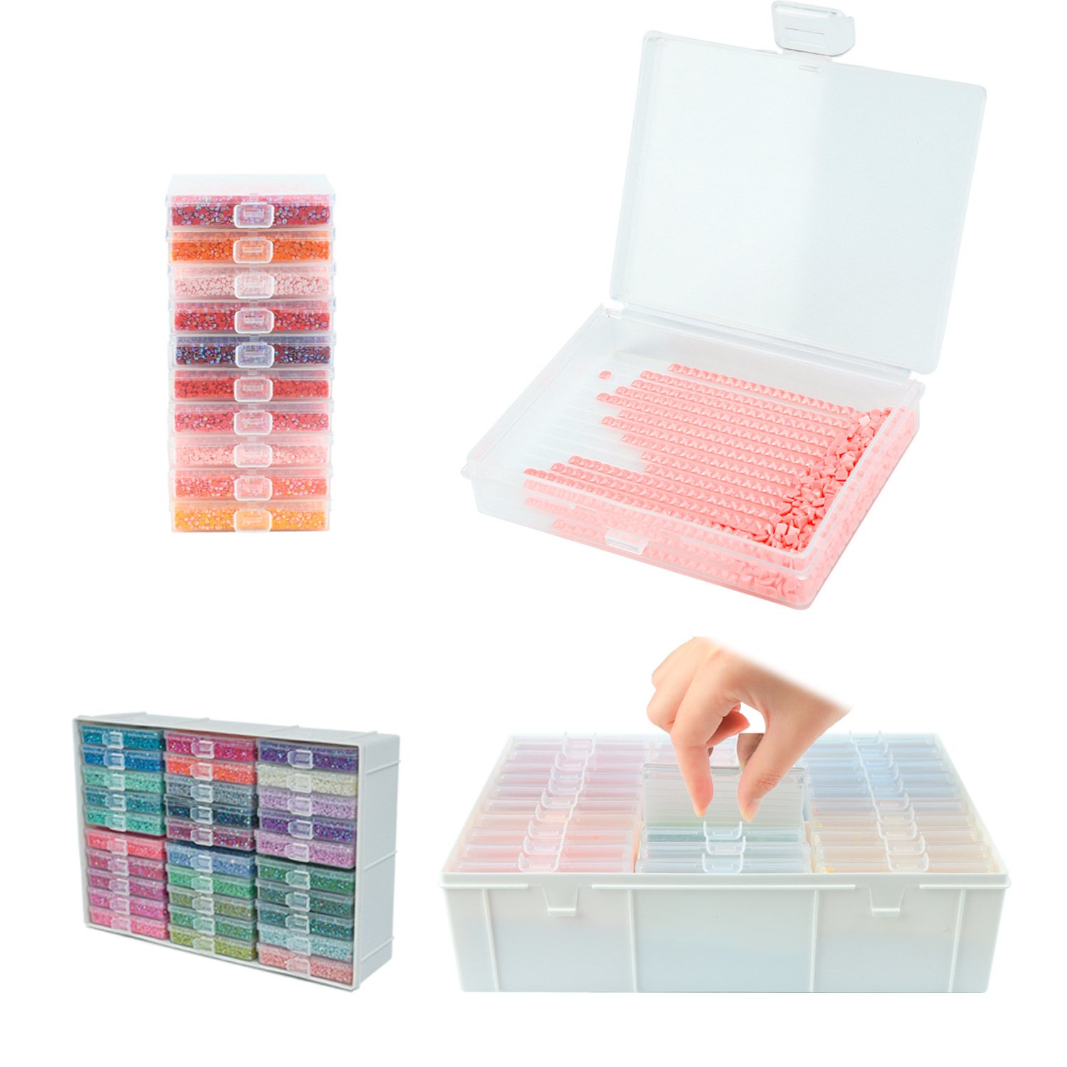 Art Craft Organizer - Elmas Boyama Sanatı Tepsi Seti, 60