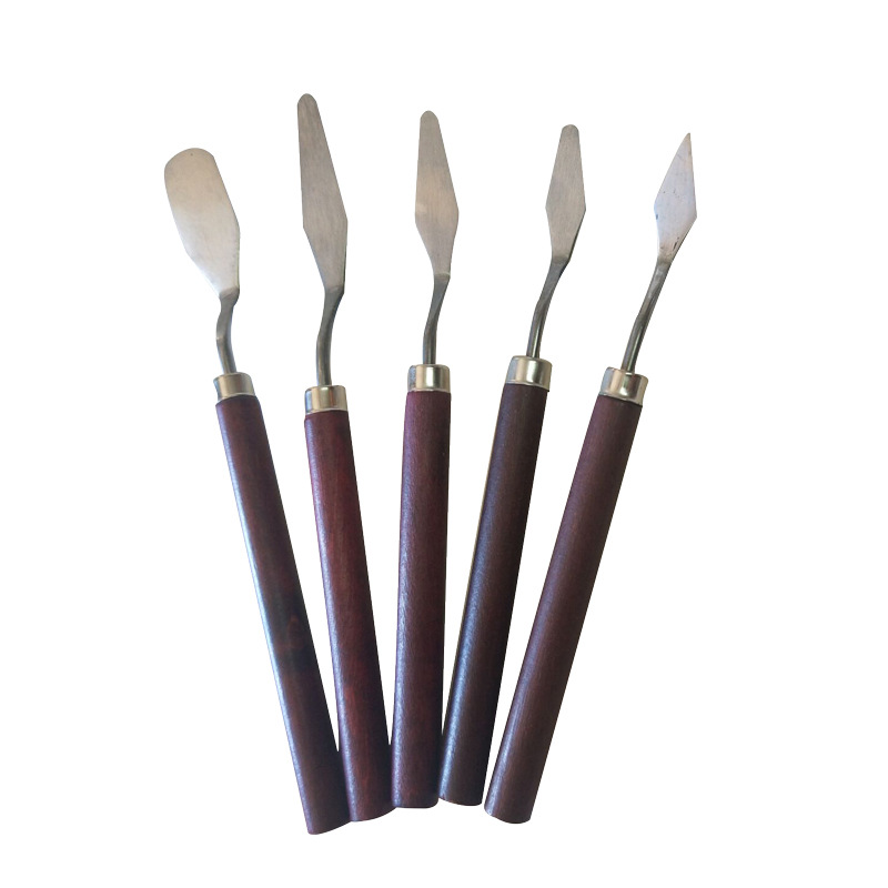 Painting Knife Palette - 5 adet palet bıçağı boyama paslanmaz