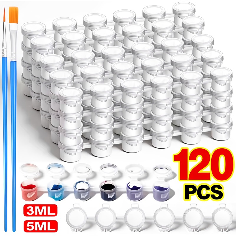 Art Craft Organizer - 3/5ml boş boya kapları kapaklı sanat