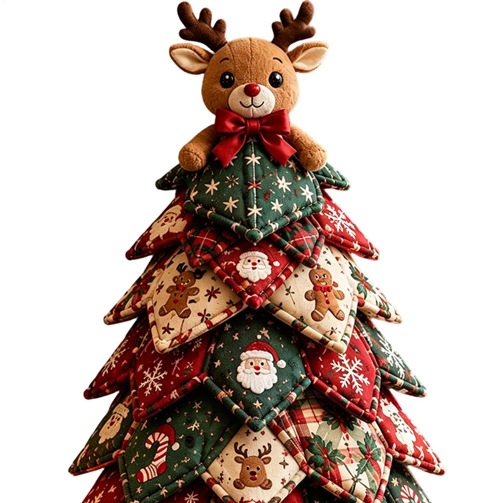 Art Craft For Christmas - Noel Kapitone Kumaş Ağaç Seti 3D