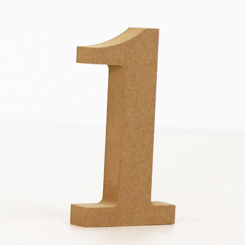 Art Craft Number - 1 adet 10 cm Ahşap Renkli