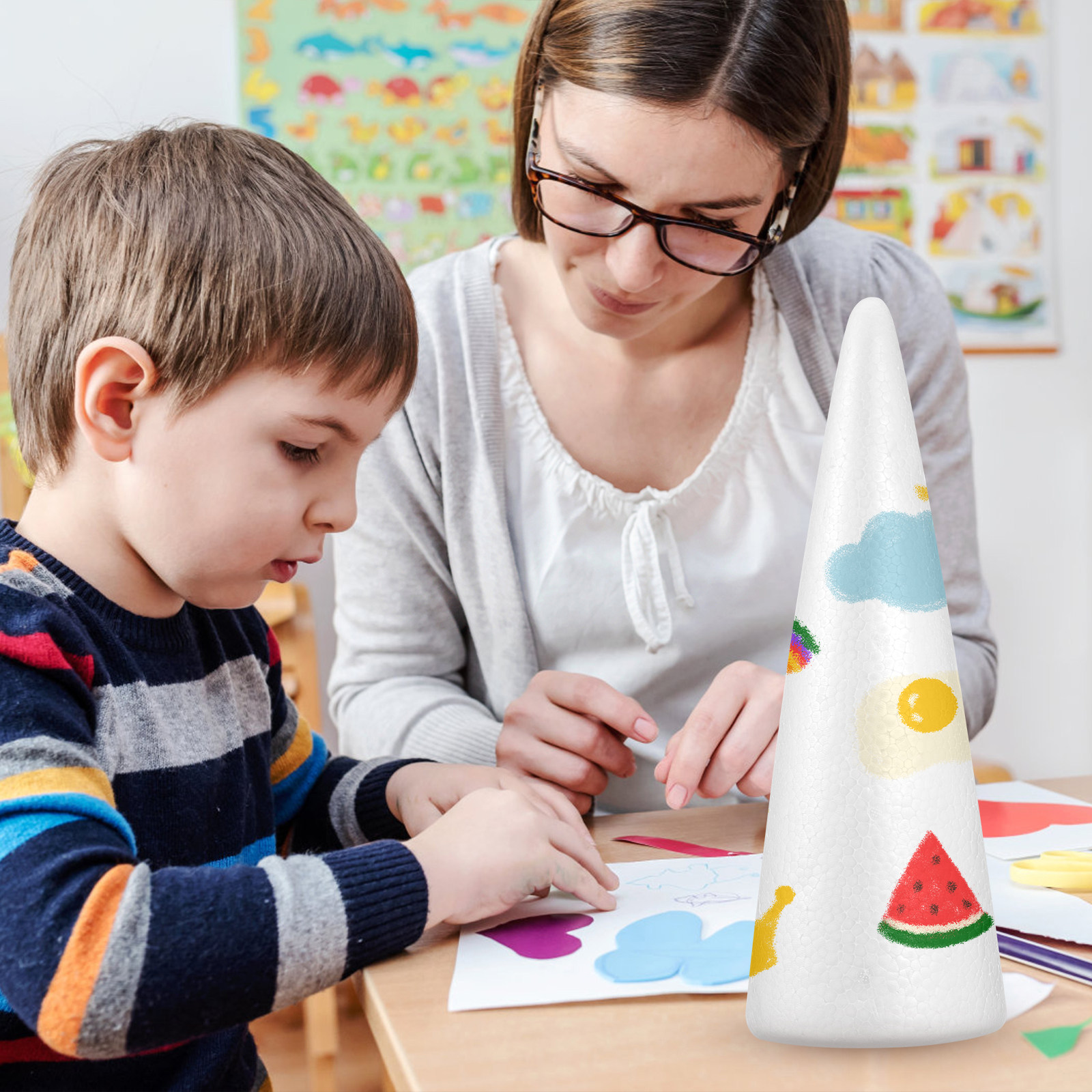 2 Adet Köpük El İşi Koni Noel  - Art Craft Education incelemesi ve fiyatı