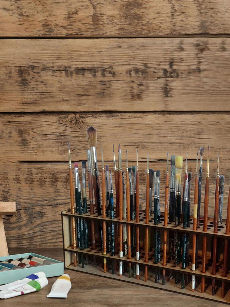 67 Yuvalı Premium Ahşap Fırça  - Art Craft Organizer incelemesi ve fiyatı