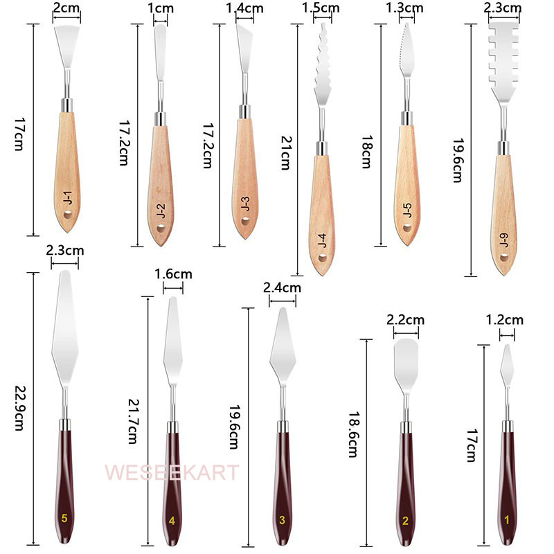 11 adet boyama bıçakları seti  - Painting Knife Palette incelemesi ve fiyatı