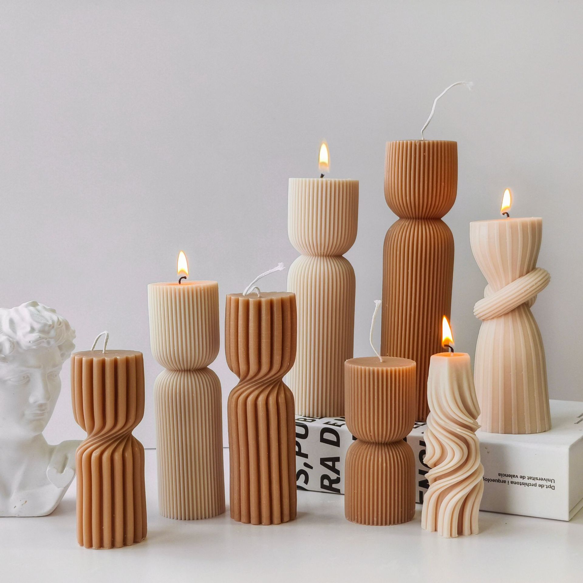 Çizgili Silindir Aroma Mum sil - Soy Candle Fragrance Oil incelemesi ve fiyatı