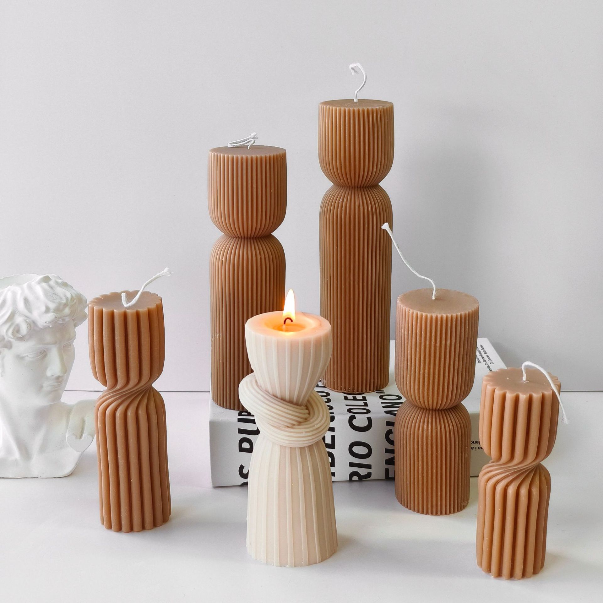 Çizgili Silindir Aroma Mum sil - Soy Candle Fragrance Oil incelemesi ve fiyatı