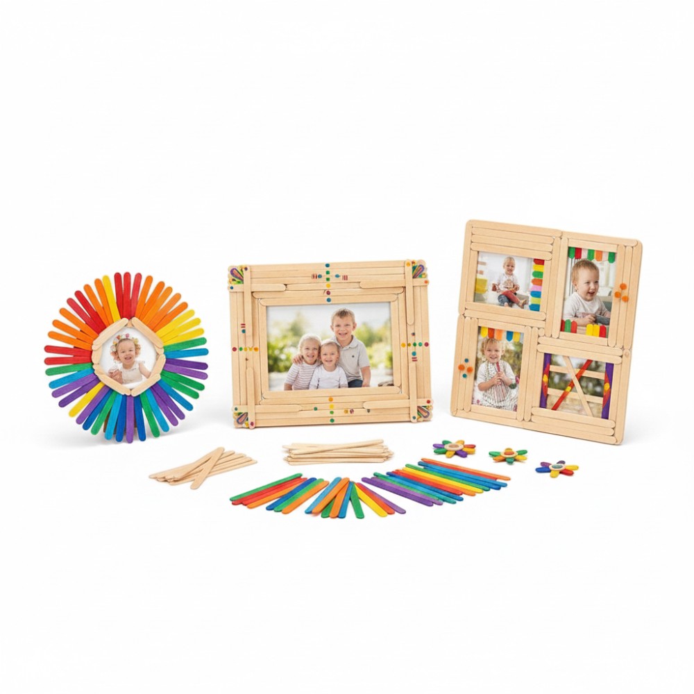 50 Adet Renkli Ahşap Çubuklar  - Art Craft Education incelemesi ve fiyatı