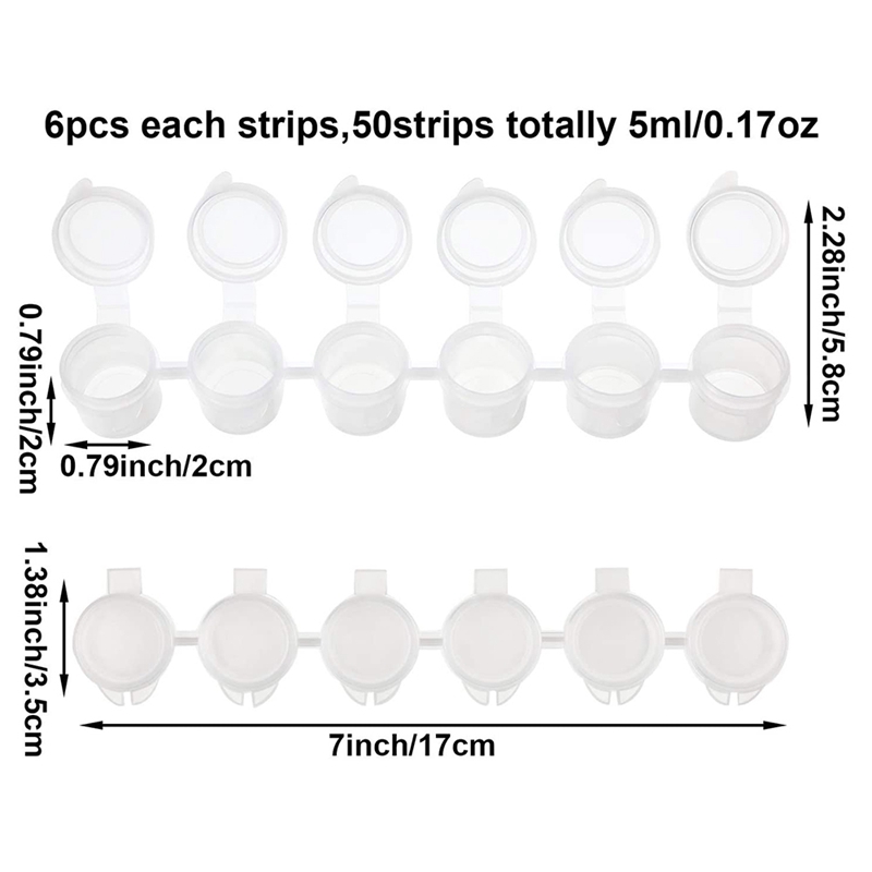 50 Şerit Boş Boya Kapları 5 Ml - Art Craft Us incelemesi ve fiyatı