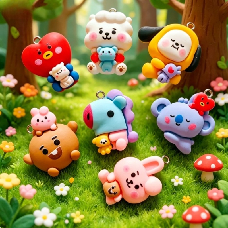 7 adet BT21 Reçine Karikatür F - Art Craft Ideas incelemesi ve fiyatı