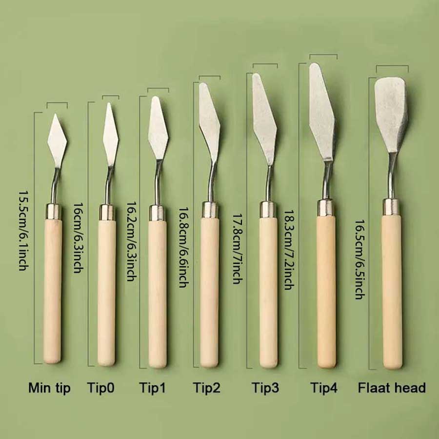 7/14 adet paslanmaz çelik yağl - Painting Knife Palette incelemesi ve fiyatı