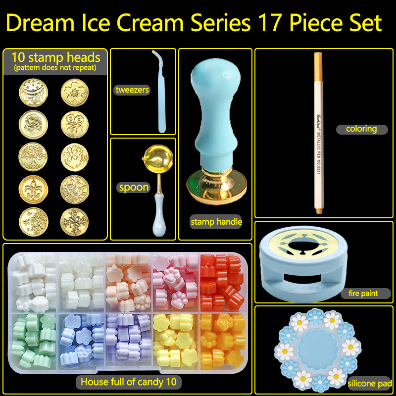 17 adet/1 takım mühür mumu dam - Batik Wax Kit incelemesi ve fiyatı